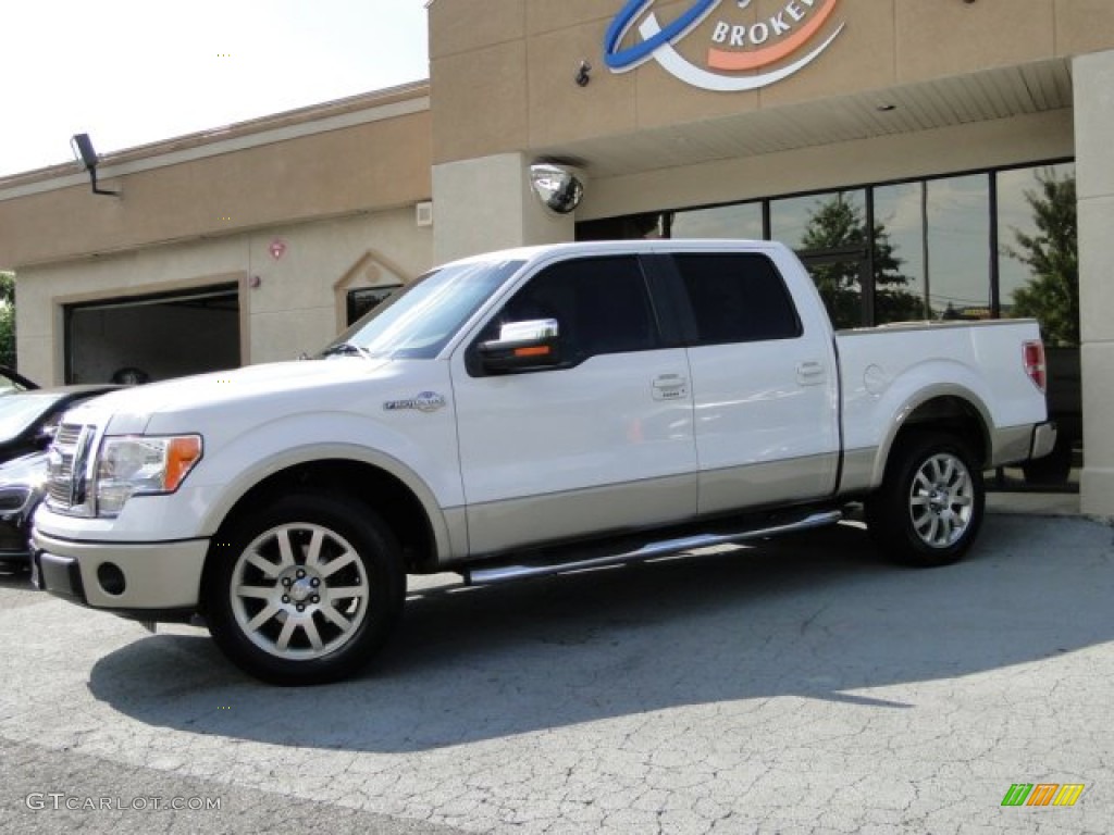 2010 F150 King Ranch SuperCrew - Oxford White / Chapparal Leather photo #4