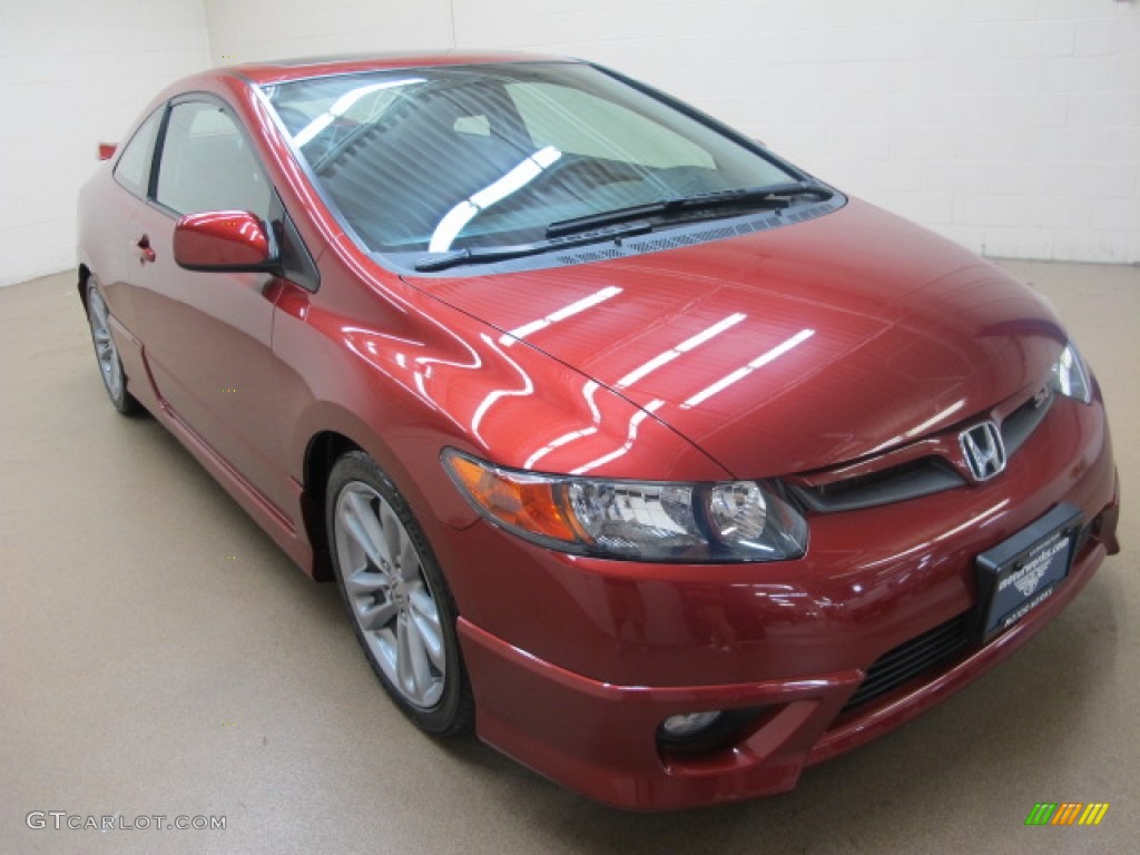 2008 Civic Si Coupe - Habanero Red Pearl / Black photo #1