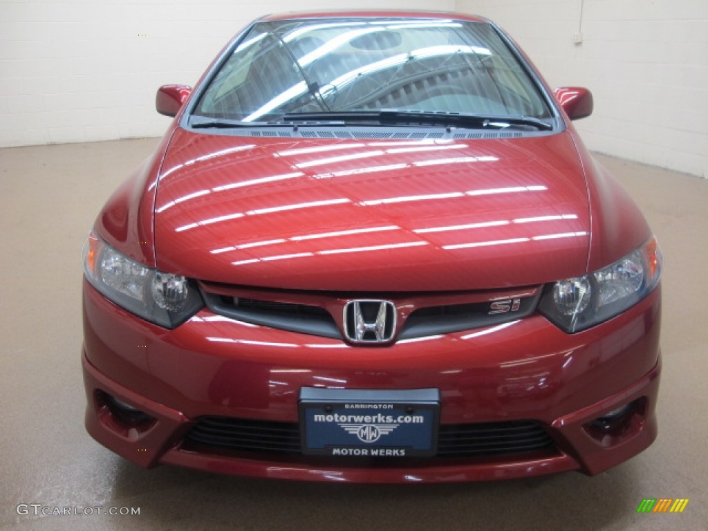 2008 Civic Si Coupe - Habanero Red Pearl / Black photo #2