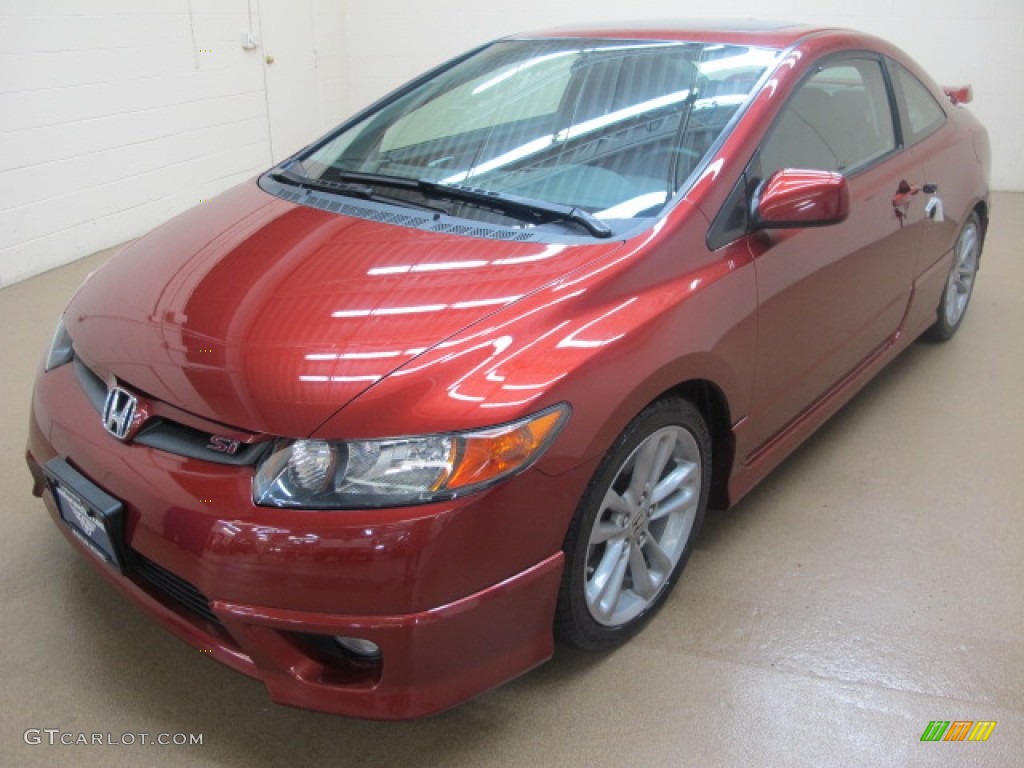 2008 Civic Si Coupe - Habanero Red Pearl / Black photo #4