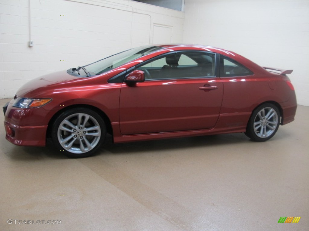 2008 Civic Si Coupe - Habanero Red Pearl / Black photo #5
