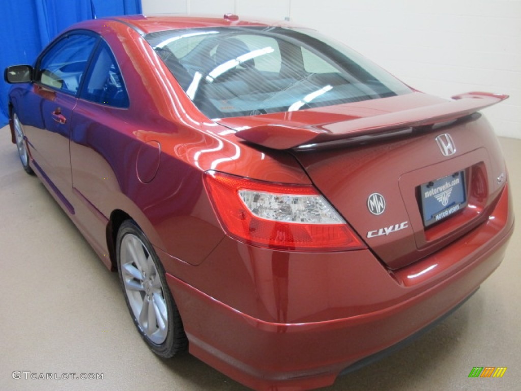 2008 Civic Si Coupe - Habanero Red Pearl / Black photo #6