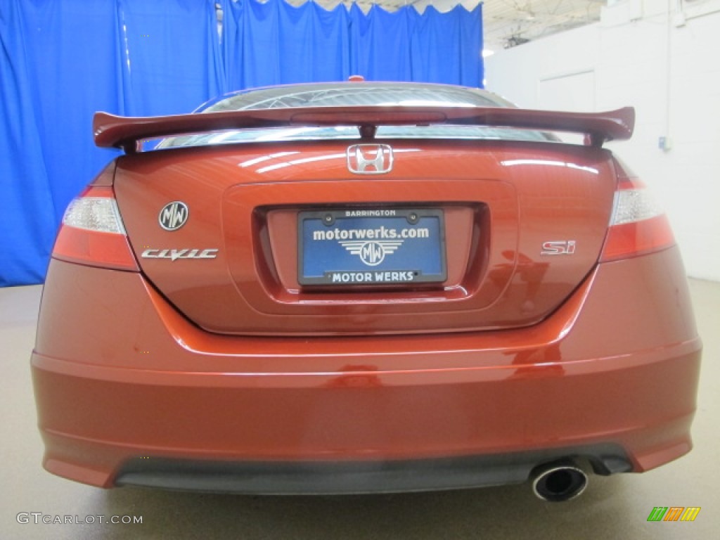 2008 Civic Si Coupe - Habanero Red Pearl / Black photo #8