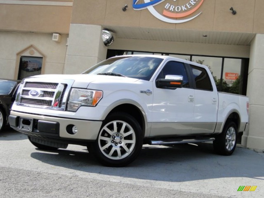2010 F150 King Ranch SuperCrew - Oxford White / Chapparal Leather photo #42