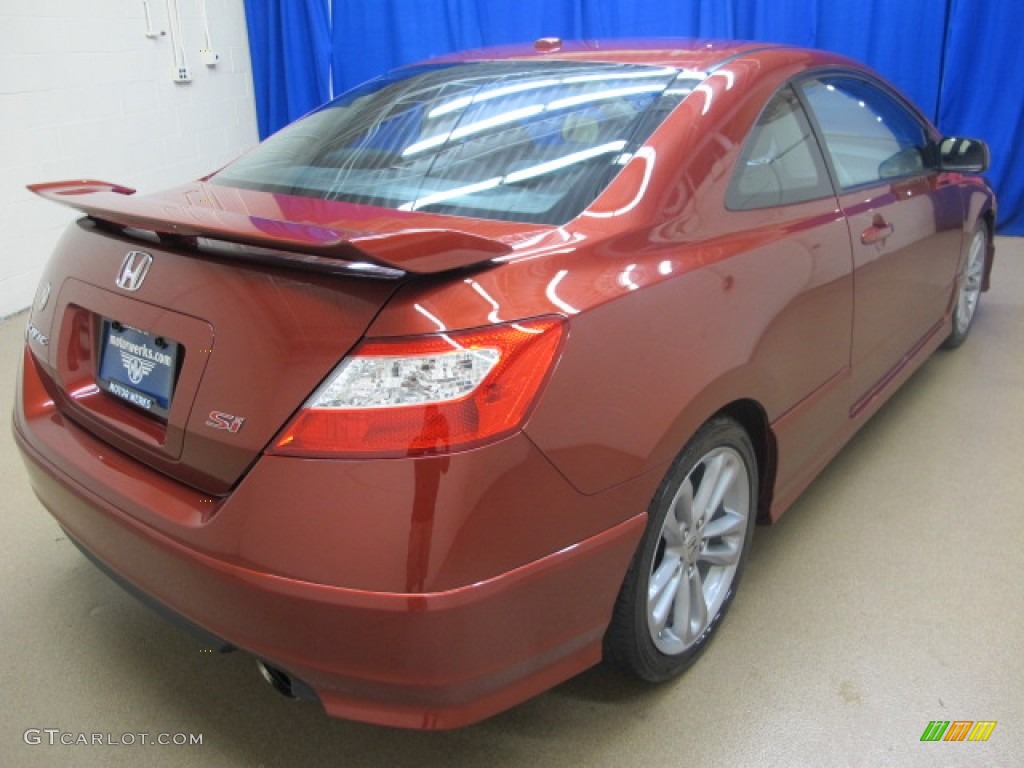 2008 Civic Si Coupe - Habanero Red Pearl / Black photo #9