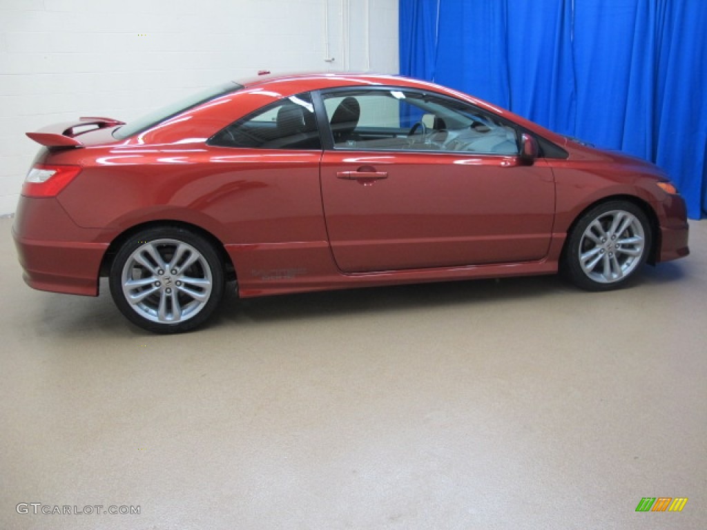 2008 Civic Si Coupe - Habanero Red Pearl / Black photo #10