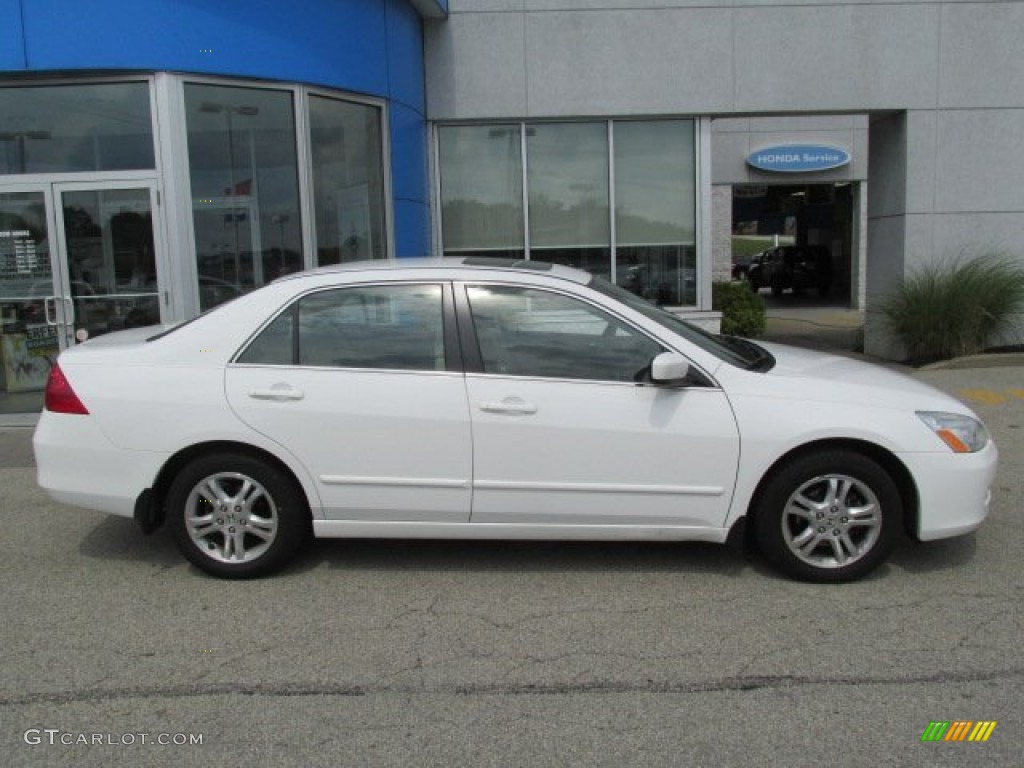 2007 Accord EX Sedan - Taffeta White / Ivory photo #2