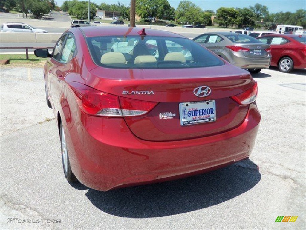 2013 Elantra GLS - Sparkling Ruby / Beige photo #4