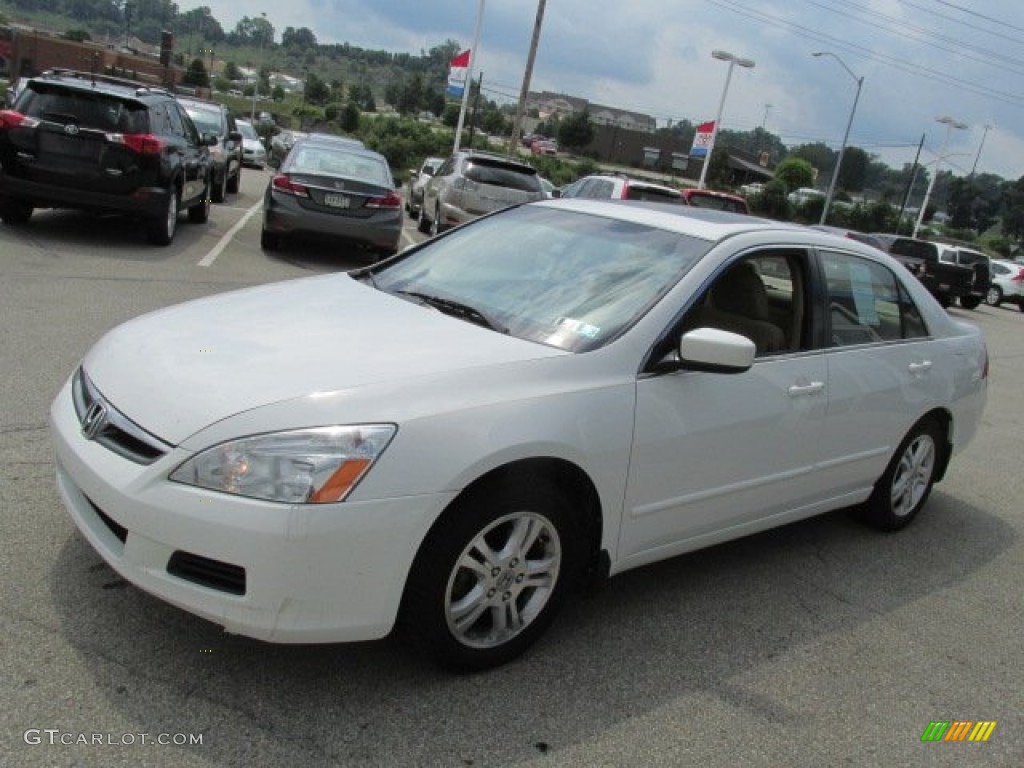 2007 Accord EX Sedan - Taffeta White / Ivory photo #5