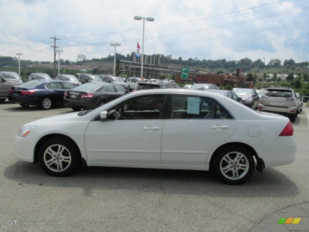 2007 Accord EX Sedan - Taffeta White / Ivory photo #6