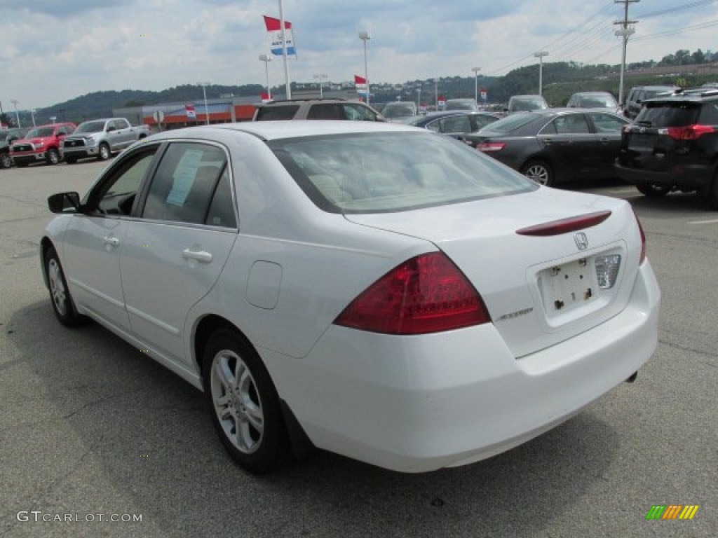 2007 Accord EX Sedan - Taffeta White / Ivory photo #7