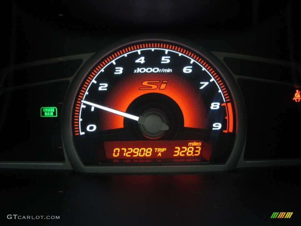 2008 Civic Si Coupe - Habanero Red Pearl / Black photo #26