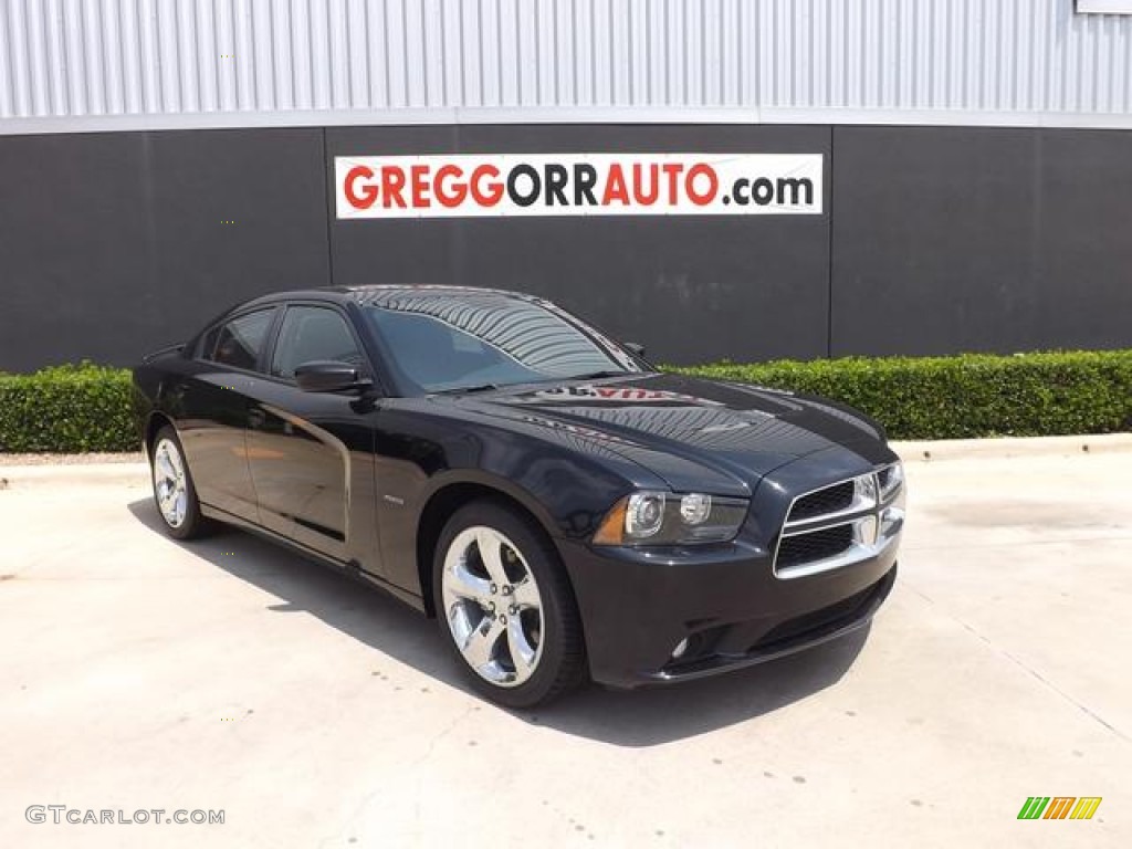 2013 Charger R/T - Pitch Black / Black photo #1