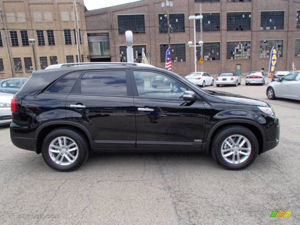 Ebony Black 2014 Kia Sorento LX AWD Exterior Photo #84110474