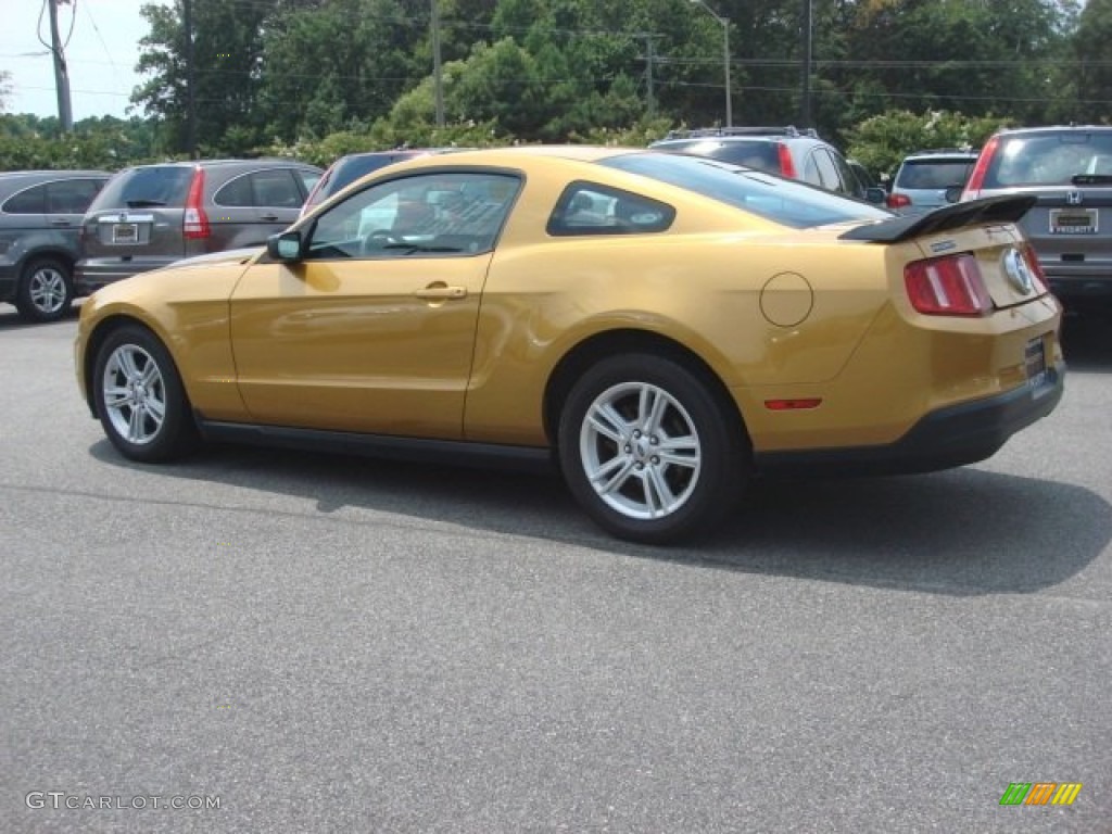 2010 Mustang V6 Coupe - Sunset Gold Metallic / Charcoal Black photo #3