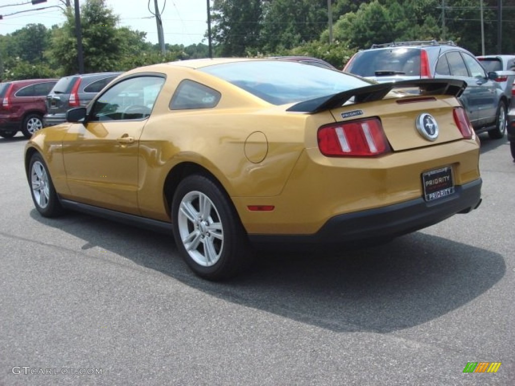 2010 Mustang V6 Coupe - Sunset Gold Metallic / Charcoal Black photo #4