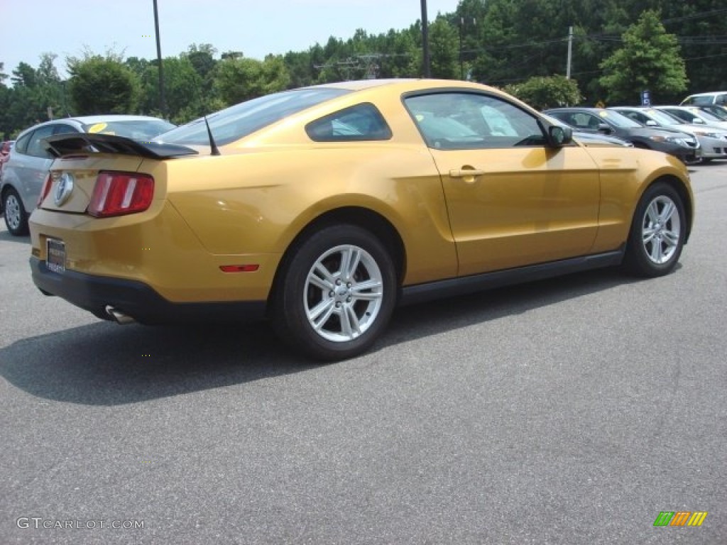 2010 Mustang V6 Coupe - Sunset Gold Metallic / Charcoal Black photo #6