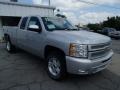 2013 Silver Ice Metallic Chevrolet Silverado 1500 LT Extended Cab 4x4  photo #2