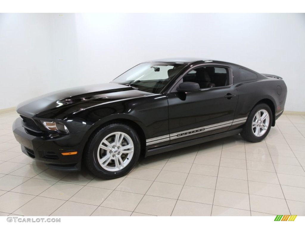 2011 Mustang V6 Coupe - Ebony Black / Charcoal Black photo #3