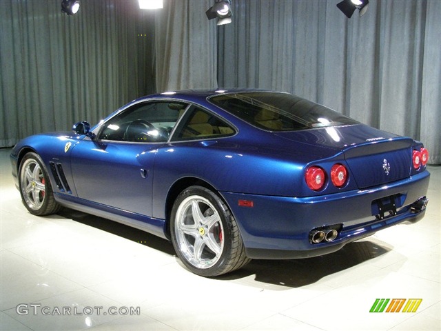 2002 Ferrari 575 Maranello F1, Blue / Tan, Back Left 2002 Ferrari 575M Maranello F1 Parts