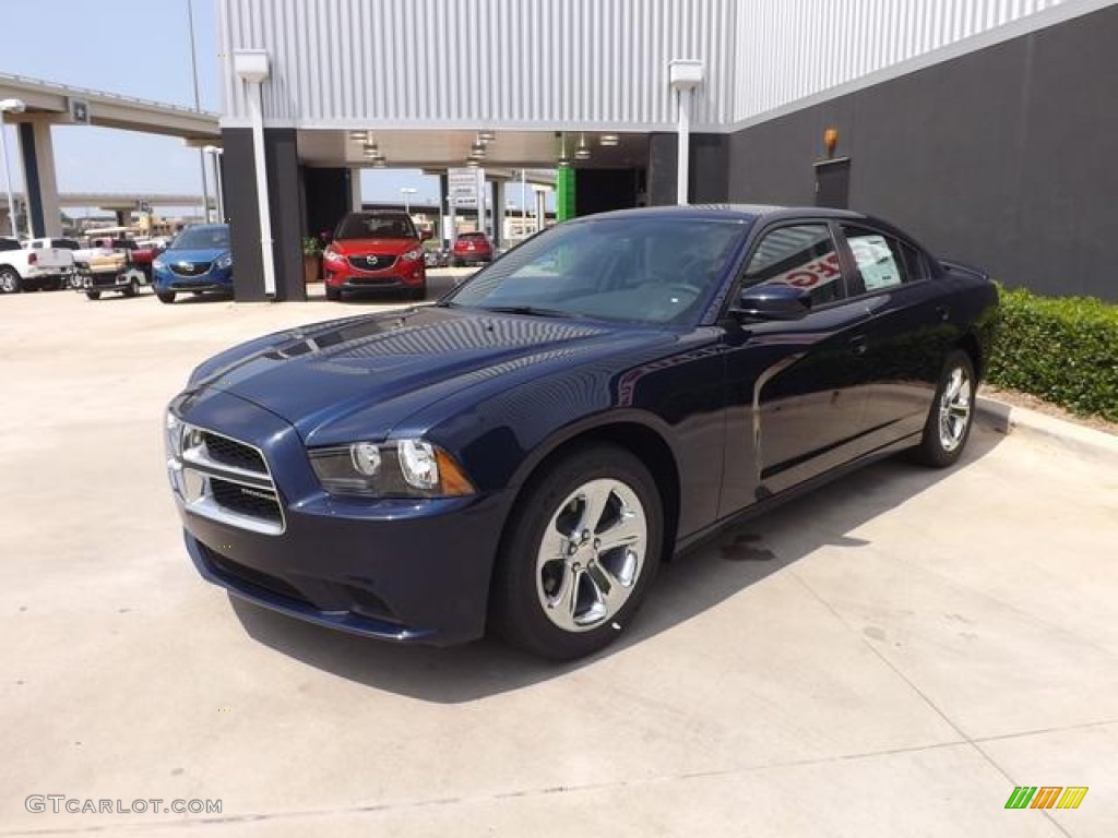 2013 Charger SE - Jazz Blue / Black/Light Frost Beige photo #2