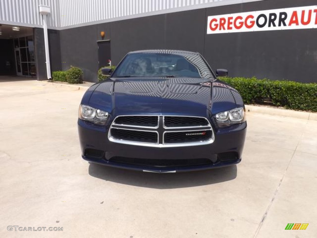 2013 Charger SE - Jazz Blue / Black/Light Frost Beige photo #7