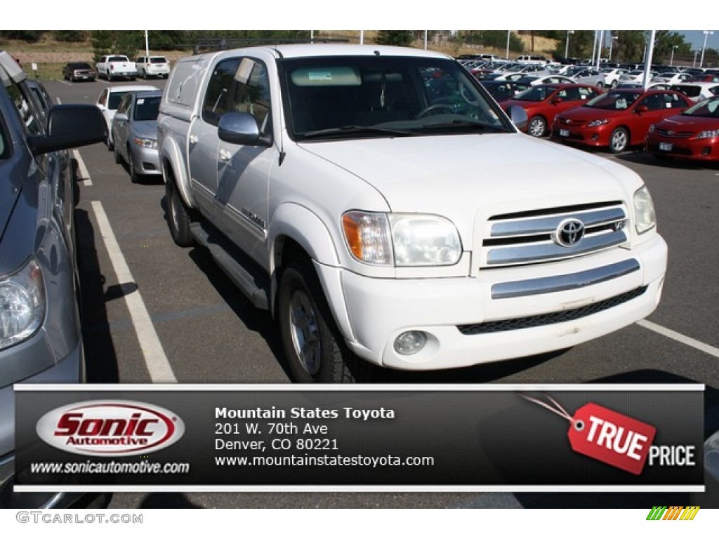 2005 Tundra SR5 Double Cab 4x4 - Natural White / Light Charcoal photo #1