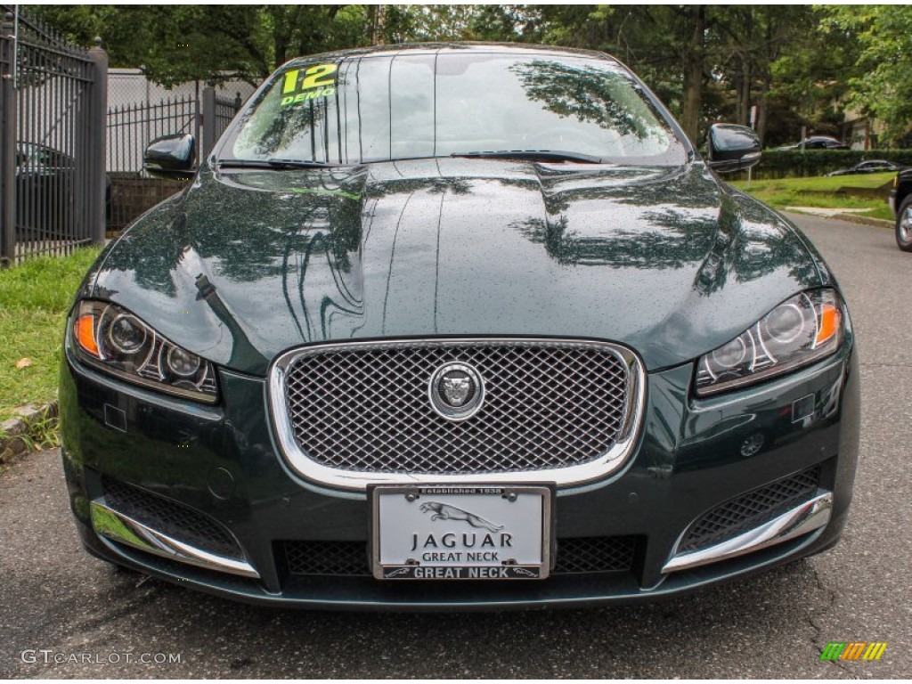 2012 XF  - British Racing Green Metallic / Barley/Warm Charcoal photo #2