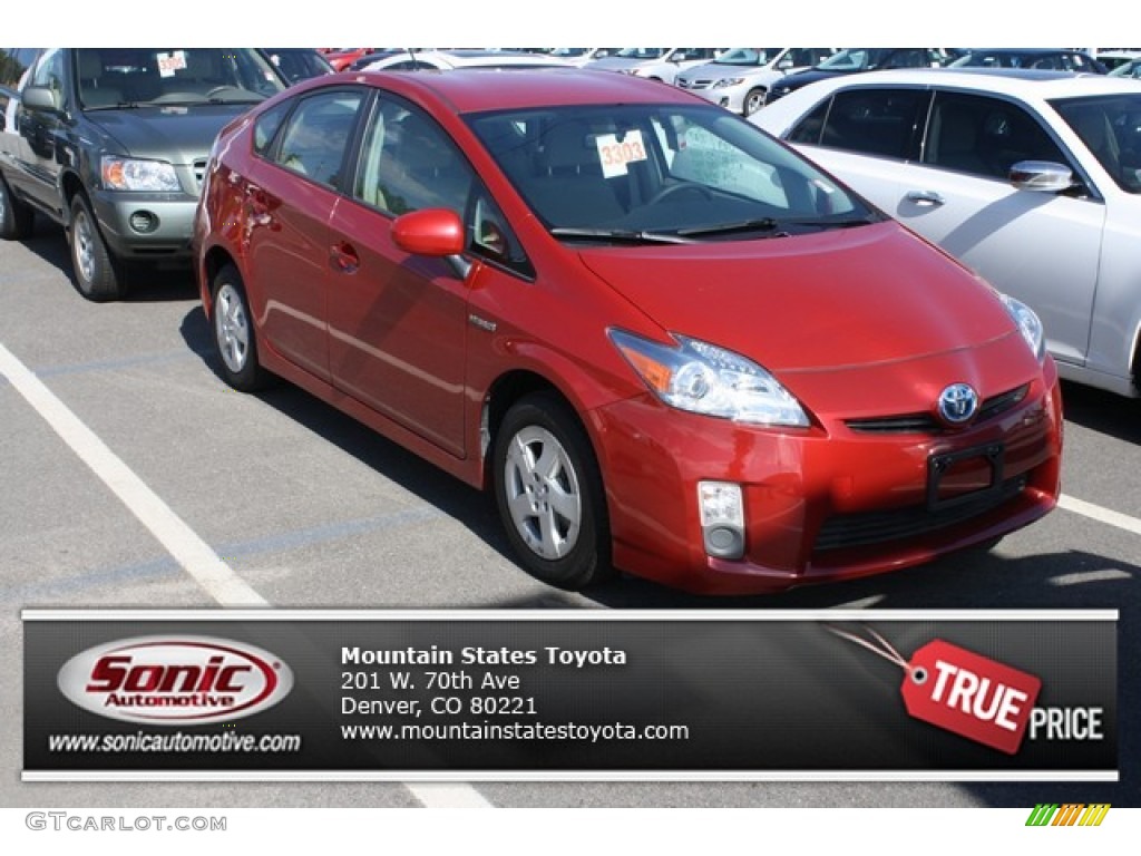 2010 Prius Hybrid II - Barcelona Red Metallic / Dark Gray photo #1