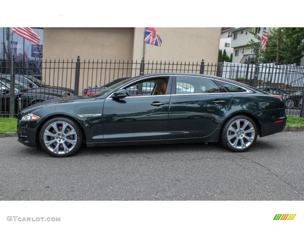 2011 XJ XJL - Botanical Green Metallic / London Tan/Jet Black photo #3