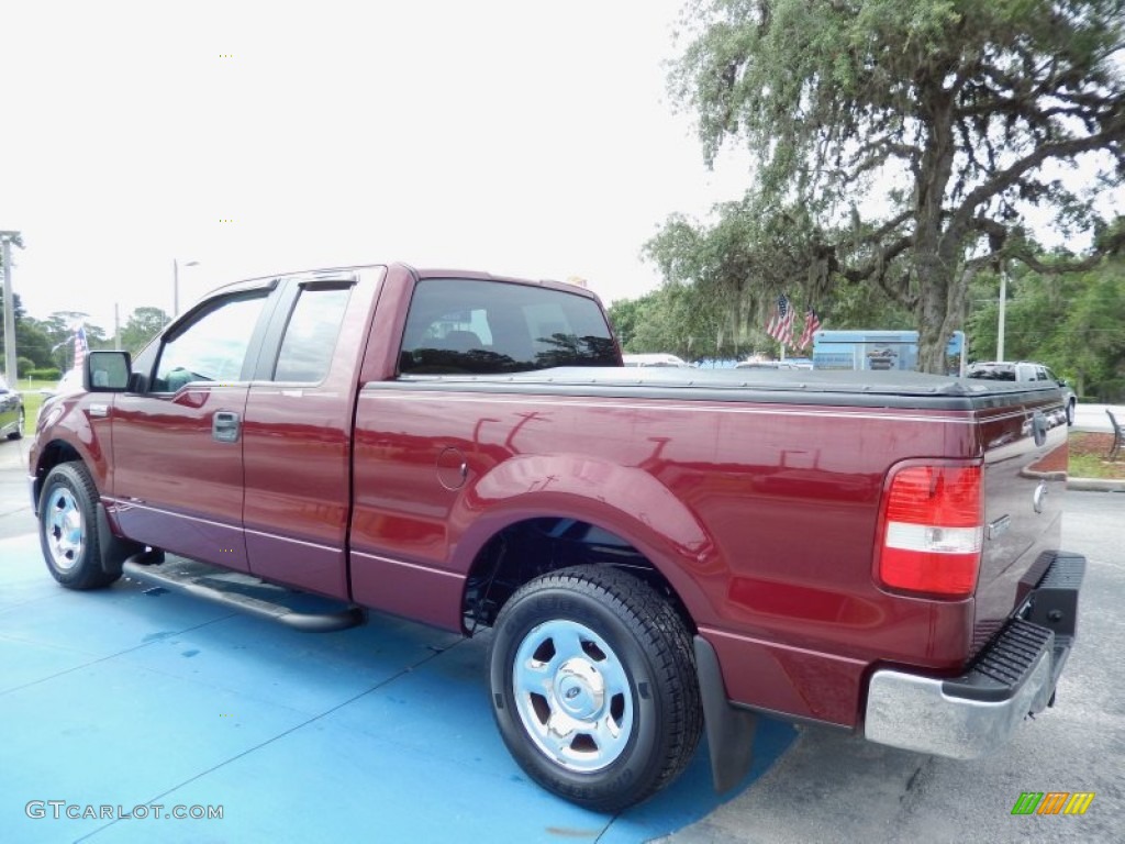 2006 F150 XLT SuperCab - Dark Toreador Red Metallic / Medium/Dark Flint photo #3