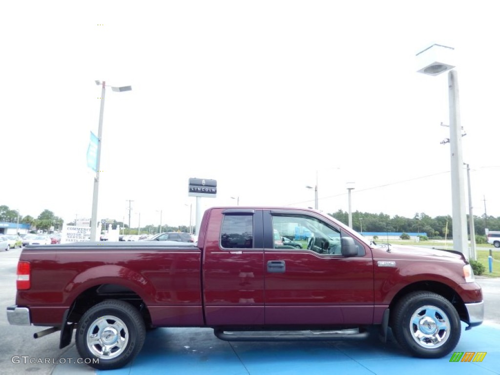 2006 F150 XLT SuperCab - Dark Toreador Red Metallic / Medium/Dark Flint photo #7