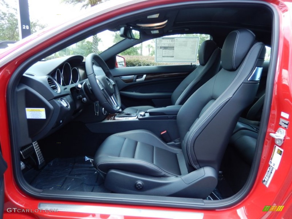 Black Interior 2014 Mercedes-Benz C 350 Coupe Photo #84116585