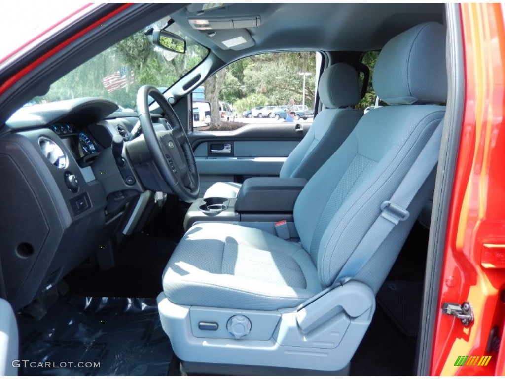 Steel Gray Interior 2013 Ford F150 XLT SuperCrew Photo #84116756