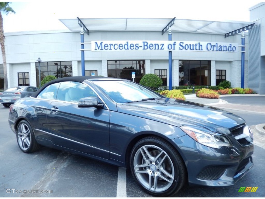 2014 E 350 Cabriolet - Steel Gray Metallic / Grey/Black photo #1