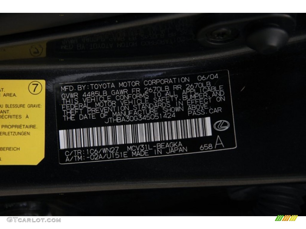 2004 ES 330 - Graphite Metallic / Black photo #20