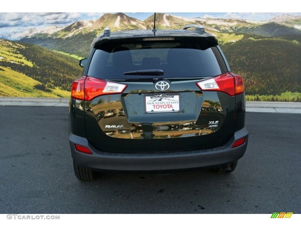 2013 RAV4 XLE AWD - Spruce Green Mica / Black photo #4