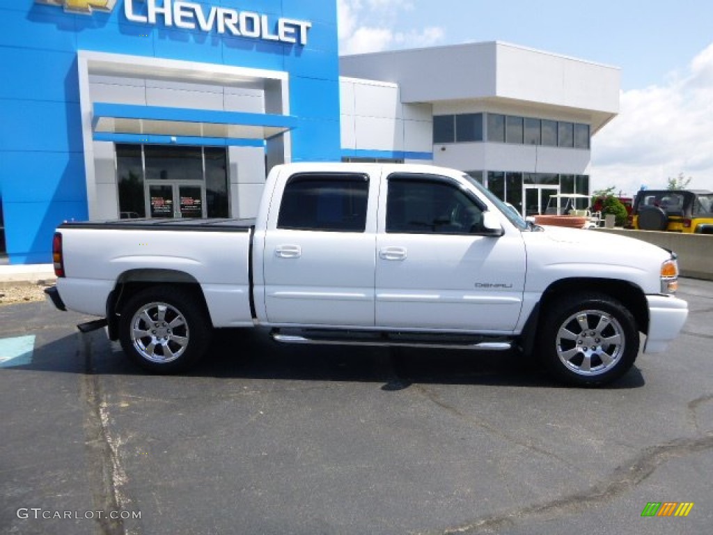 2006 Sierra 1500 Denali Crew Cab 4WD - Summit White / Stone Gray leather photo #2