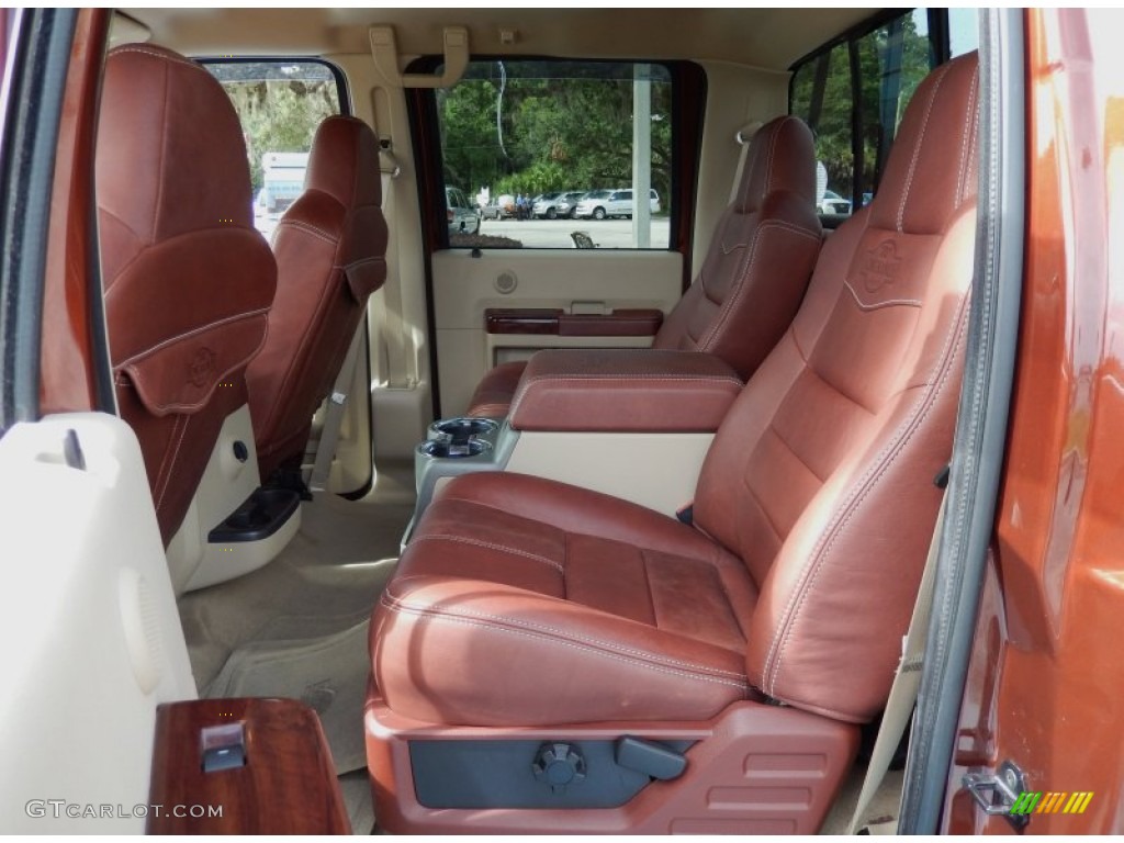 Camel/Chaparral Leather Interior 2008 Ford F250 Super Duty Lariat Crew Cab 4x4 Photo #84118880