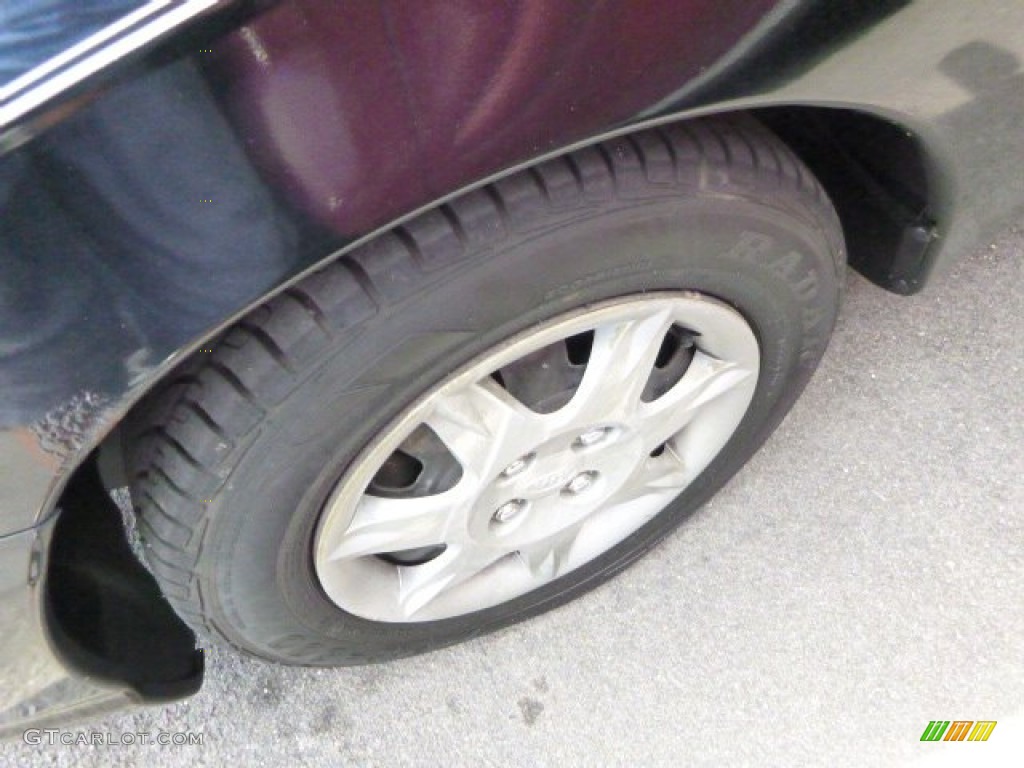 2002 Spectra LS Sedan - Black / Gray photo #7