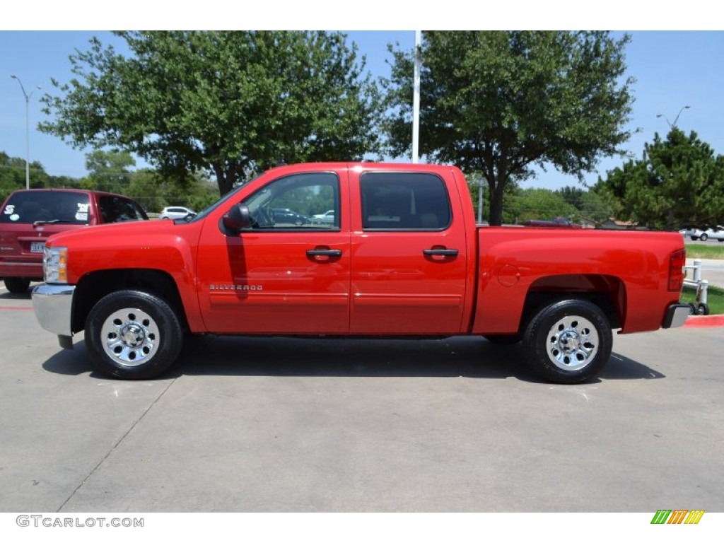 2013 Silverado 1500 LT Crew Cab - Victory Red / Light Titanium/Dark Titanium photo #2