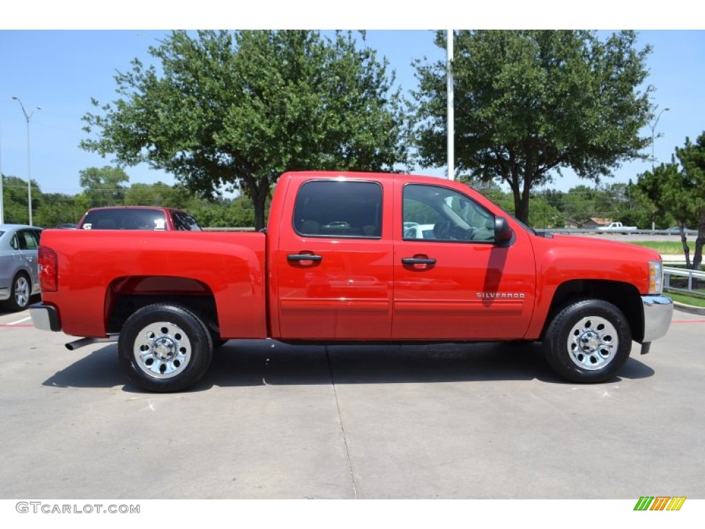 2013 Silverado 1500 LT Crew Cab - Victory Red / Light Titanium/Dark Titanium photo #6