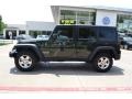 2011 Natural Green Pearl Jeep Wrangler Unlimited Rubicon 4x4  photo #2