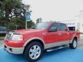 Bright Red 2007 Ford F150 Lariat SuperCrew