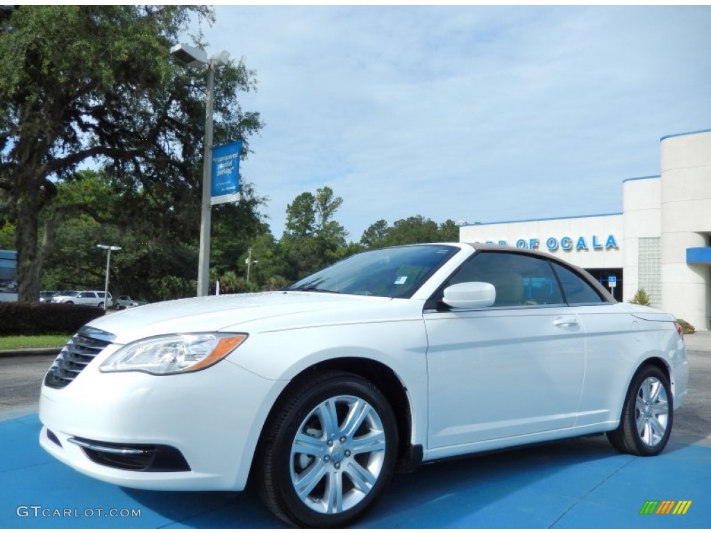 2013 200 Touring Convertible - Bright White / Black/Light Frost Beige photo #1