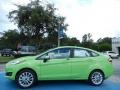 Green Envy 2014 Ford Fiesta SE Sedan Exterior