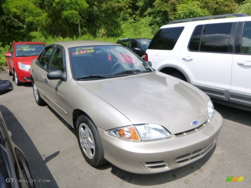 2002 Cavalier LS Sedan - Mayan Gold Metallic / Graphite photo #1