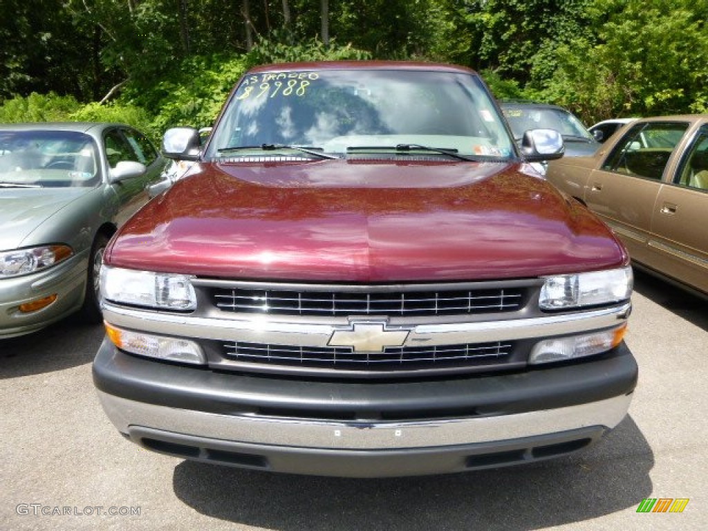 2000 Silverado 1500 LS Extended Cab - Dark Carmine Red Metallic / Medium Gray photo #6