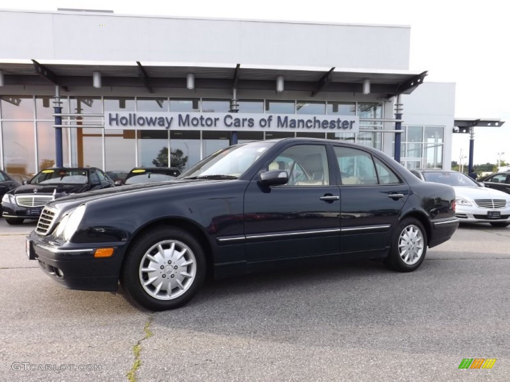 2000 E 320 Sedan - Midnight Blue / Java photo #1