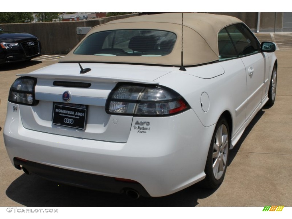 2008 9-3 Aero Convertible - Arctic White / Black photo #9